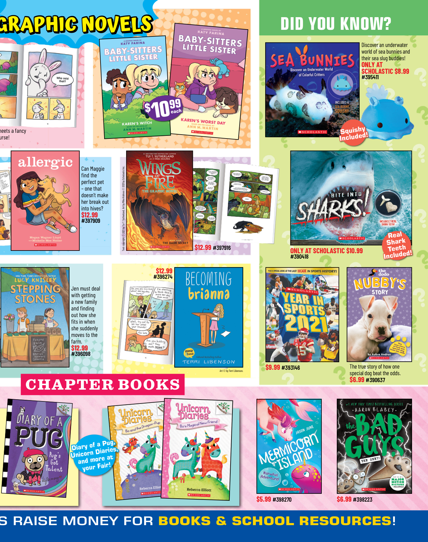 Scholastic Book Fairs Fall 21 Booklist for ES Case