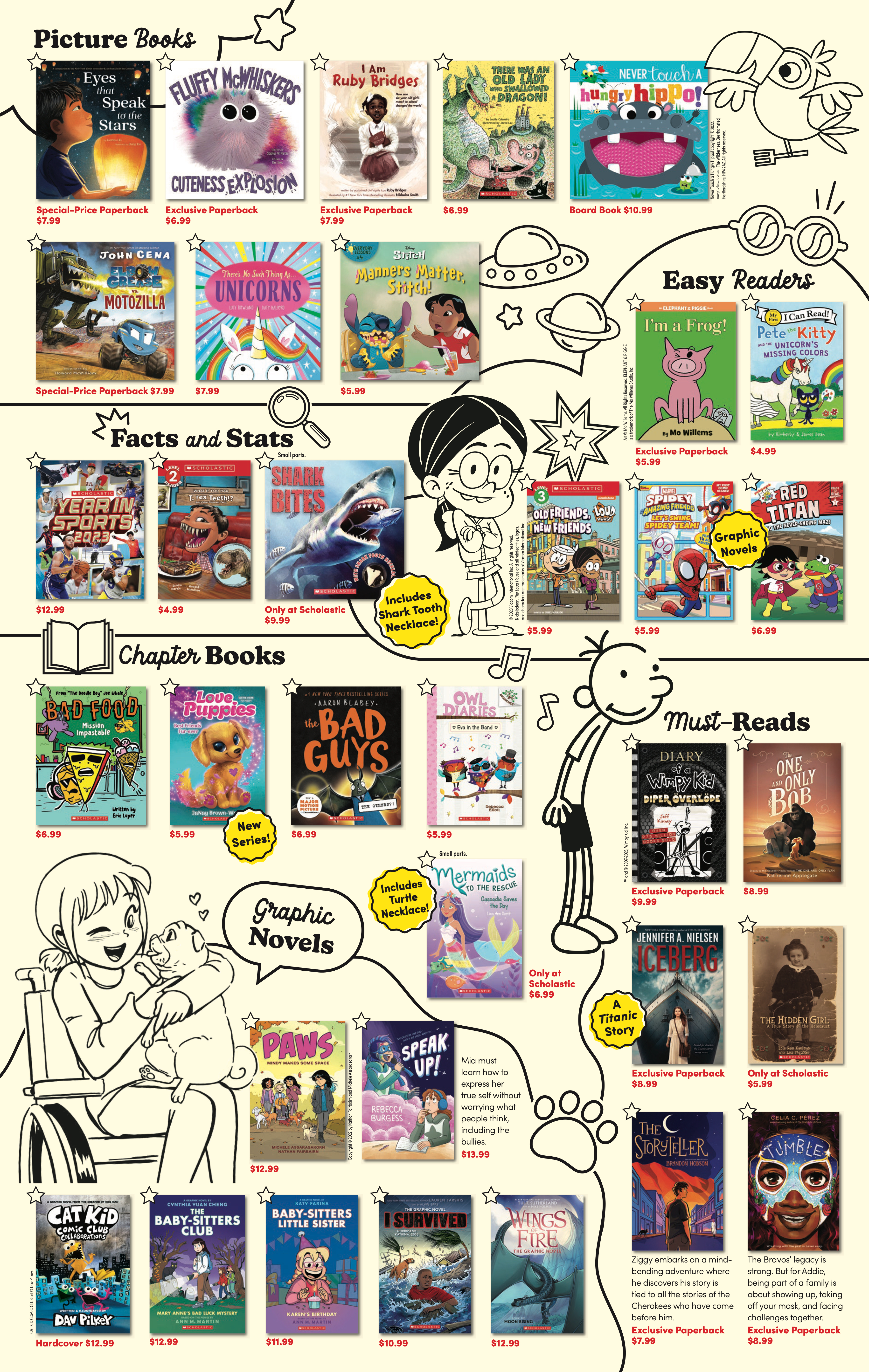 Scholastic Book Fairs F23 Booklist for ES Case